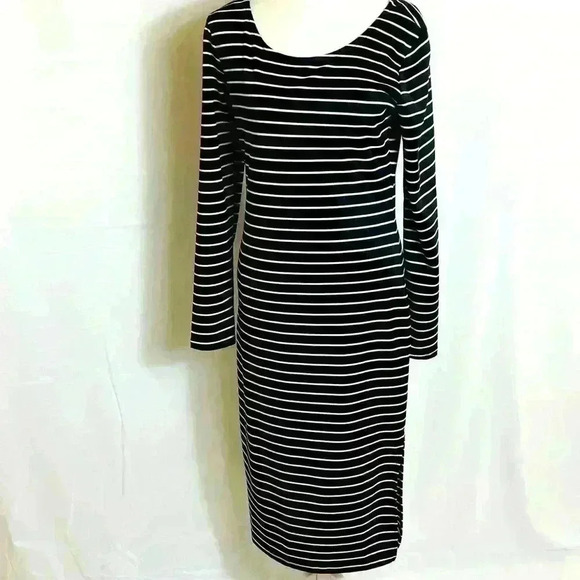 Bebonnie medium blue and white long sleeved dress - Picture 6 of 6